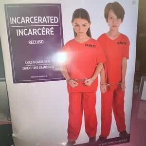 Amscan Bright Orange Inmate Costume for Kids